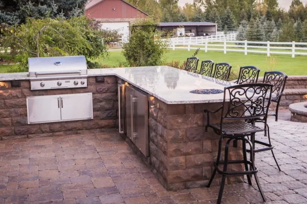 Outdoor Kitchenette Grill Sink Countertop