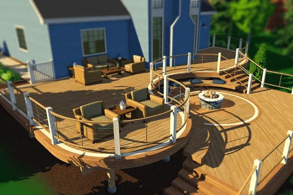 CAD design software to show your deck layout before construction.